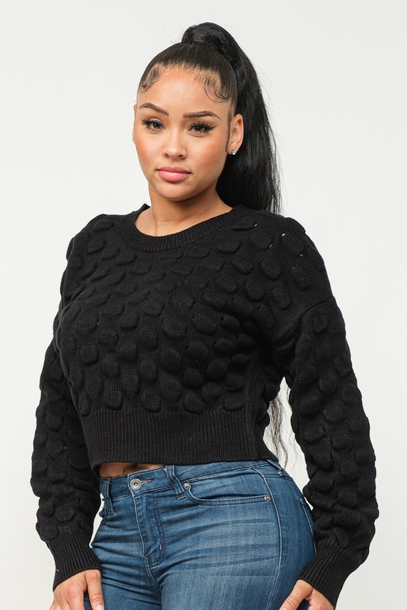 Checker Sweater Top