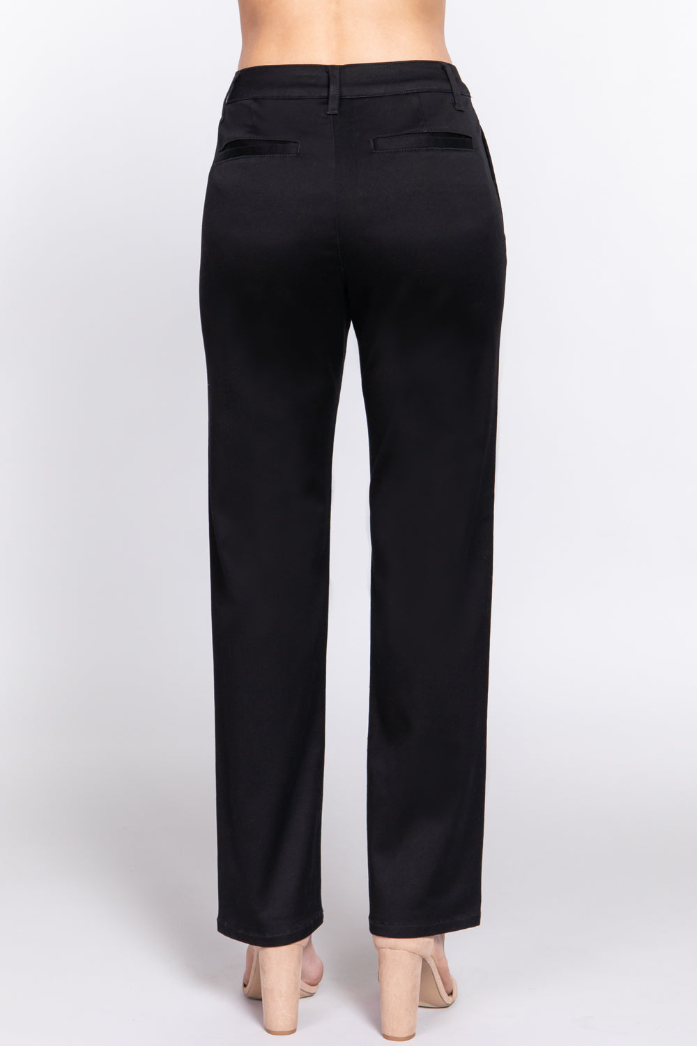 Straight Fit Twill Long Pants